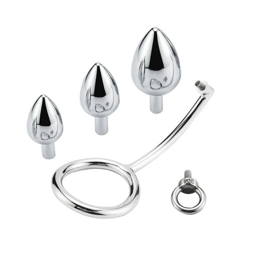 Anal Hooks 4663 Steel Anal Stainless Set DiscreetChoice Cock with Ring Hook 0805